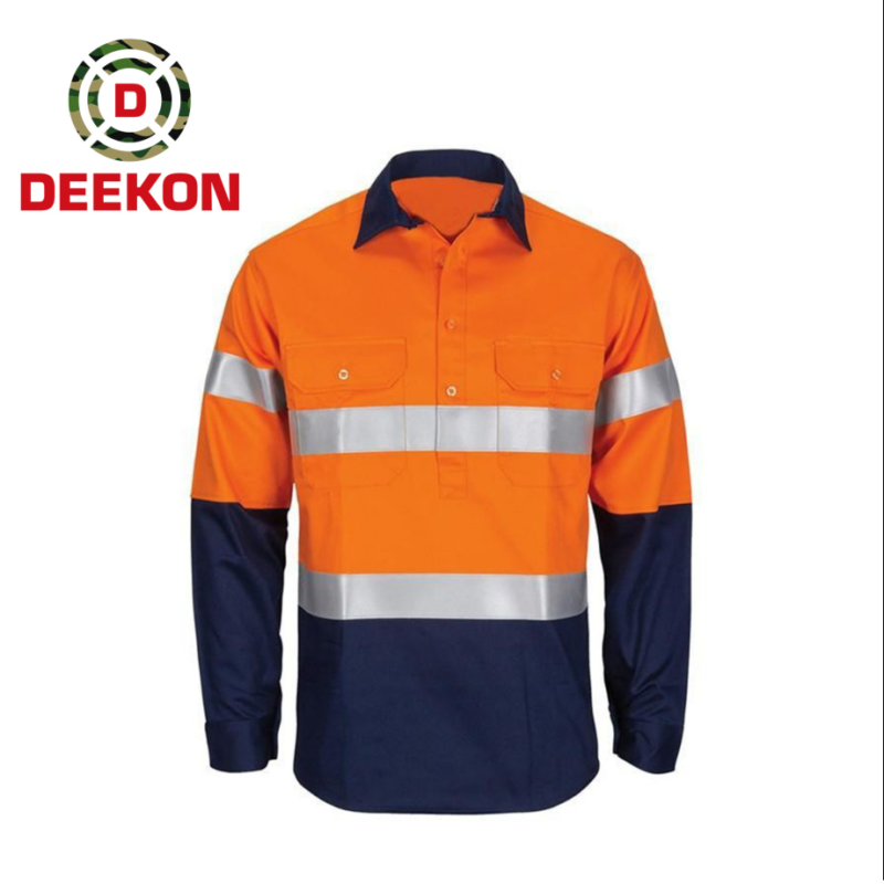 DEEKON 100% Polyester Two Tone Reflective Orange Security Jacket – Model DK-RJ-010