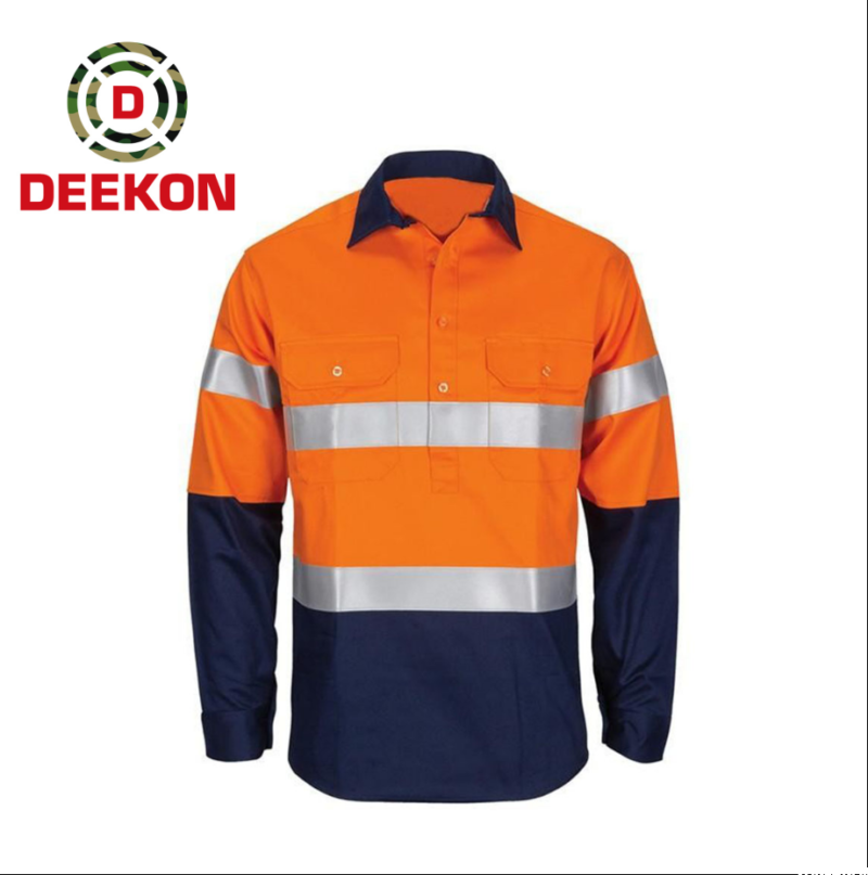 DEEKON 100% Polyester Two Tone Reflective Orange Security Jacket – Model DK-RJ-010