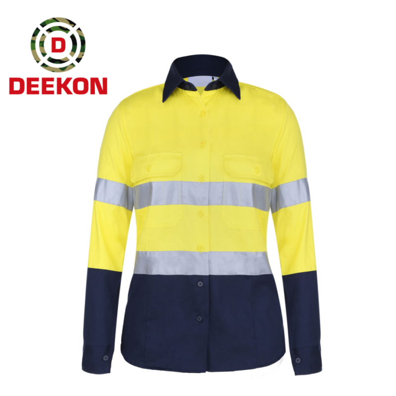 DEEKON Blue Long Sleeve Safety Reflective Jacket – Model DK-RJ-001