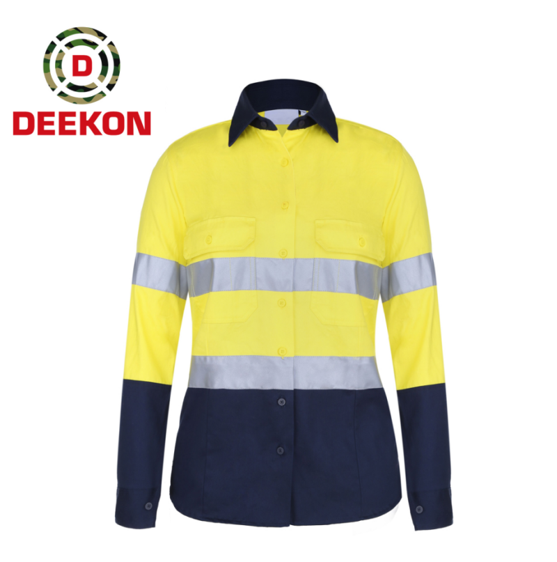 DEEKON Blue Long Sleeve Safety Reflective Jacket – Model DK-RJ-001